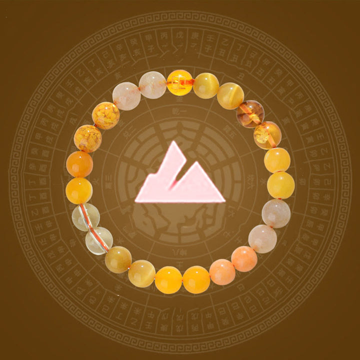 Buddha Stones Pięć Elementów Różnorodny Kryształ Agatu Kwarc Rutilowany Tygrysie Oko Żółty Agat Cytryn Bransoletka Szczęścia - image 1