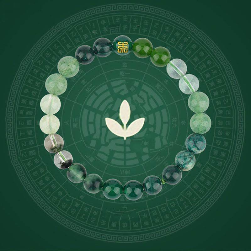 Buddha Stones Pięć Elementów Różnorodny Kryształ Agatu Kwarc Rutilowany Tygrysie Oko Żółty Agat Cytryn Bransoletka Szczęścia