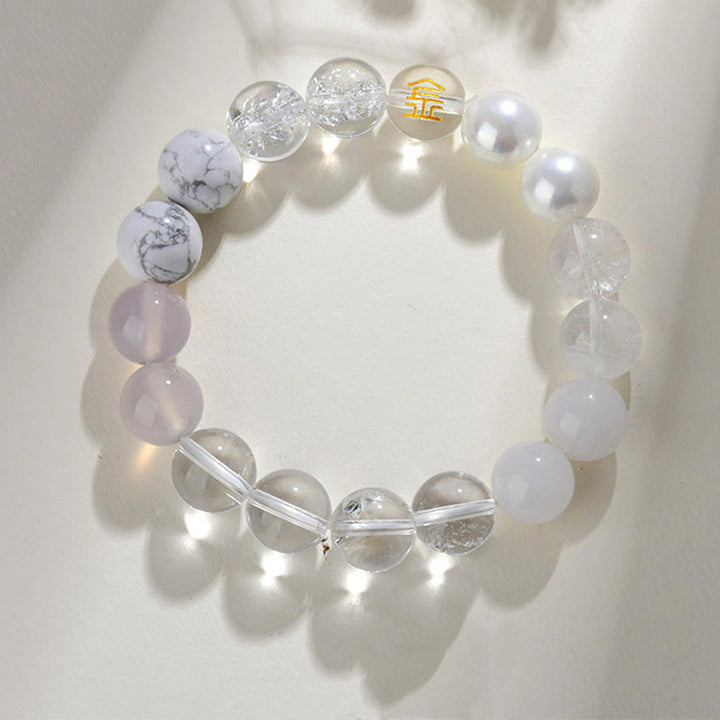 Buddha Stones Pięć Elementów Różnorodny Kryształ Agatu Kwarc Rutilowany Tygrysie Oko Żółty Agat Cytryn Bransoletka Szczęścia - Złoty (obwód nadgarstka: 14-16 cm) - 12 mm - image 14