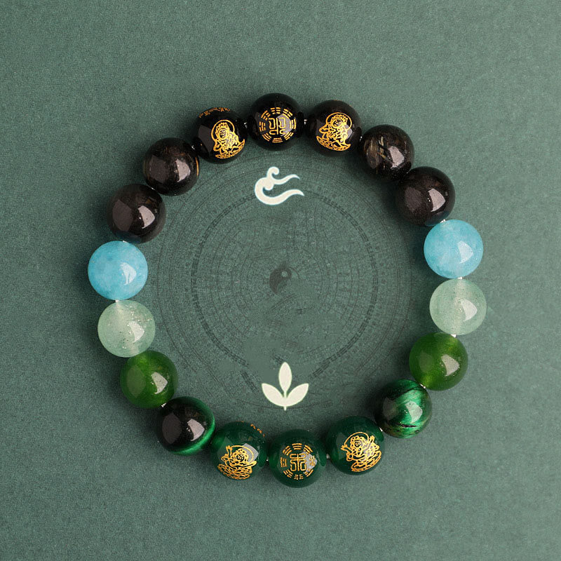 Buddha Stones Pięć Elementów Różnorodny Agat Kryształ Południowy Czerwony Agat Truskawka Kwarc Kamień Słoneczny Cytryn Bransoletka Szczęścia - image 16