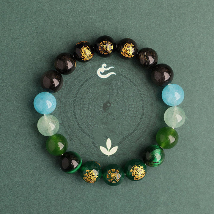 Buddha Stones Pięć Elementów Różnorodny Agat Kryształ Południowy Czerwony Agat Truskawka Kwarc Kamień Słoneczny Cytryn Bransoletka Szczęścia - image 16