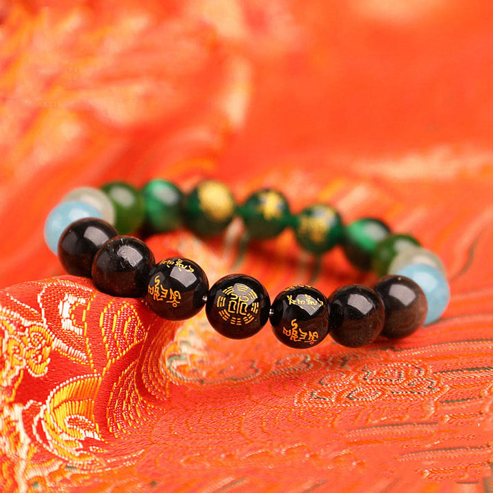 Buddha Stones Pięć Elementów Różnorodny Agat Kryształ Południowy Czerwony Agat Truskawka Kwarc Kamień Słoneczny Cytryn Bransoletka Szczęścia - image 19