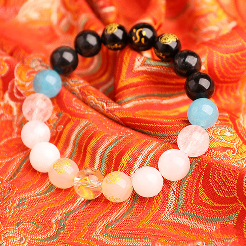 Buddha Stones Pięć Elementów Różnorodny Agat Kryształ Południowy Czerwony Agat Truskawka Kwarc Kamień Słoneczny Cytryn Bransoletka Szczęścia - image 41