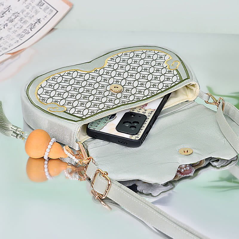 Buddha Stones Panda Kwiaty Gourd Wisiorek Torba Na Ramię Torba Crossbody