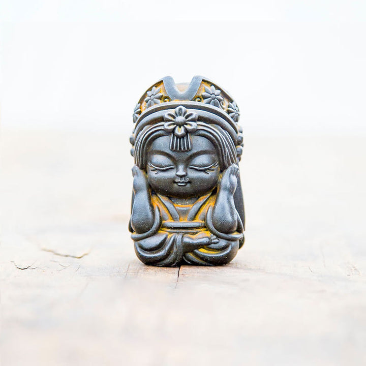 Buddha Stones Ręcznie Zakiram Żelazo Proszek Rdza Odlew Żywicy Statua Zen Dekoracja Domu