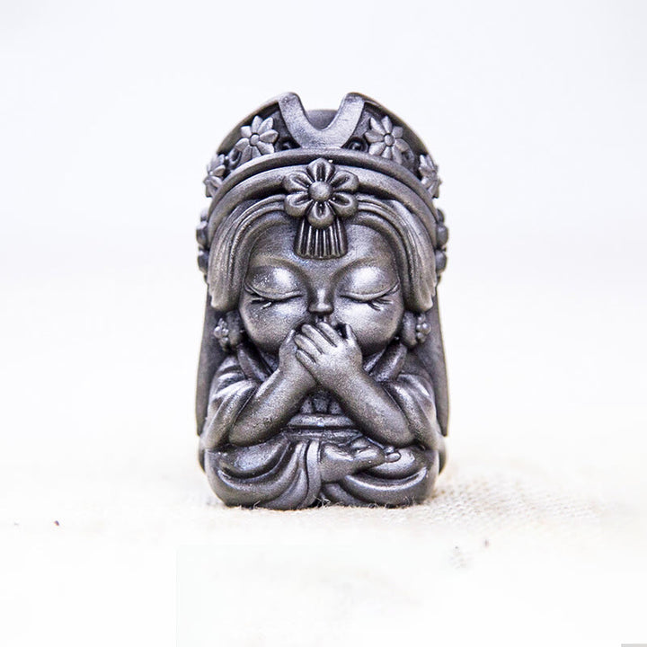 Buddha Stones Ręcznie Zakiram Żelazo Proszek Rdza Odlew Żywicy Statua Zen Dekoracja Domu