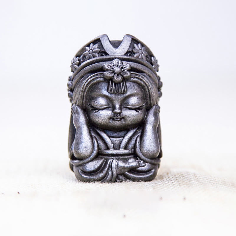 Buddha Stones Ręcznie Zakiram Żelazo Proszek Rdza Odlew Żywicy Statua Zen Dekoracja Domu