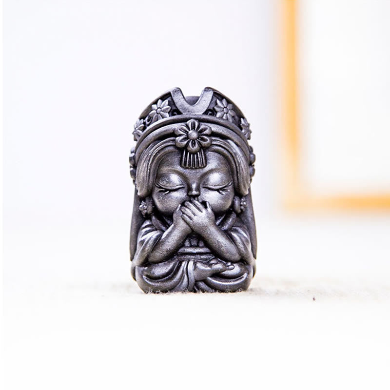 Buddha Stones Ręcznie Zakiram Żelazo Proszek Rdza Odlew Żywicy Statua Zen Dekoracja Domu