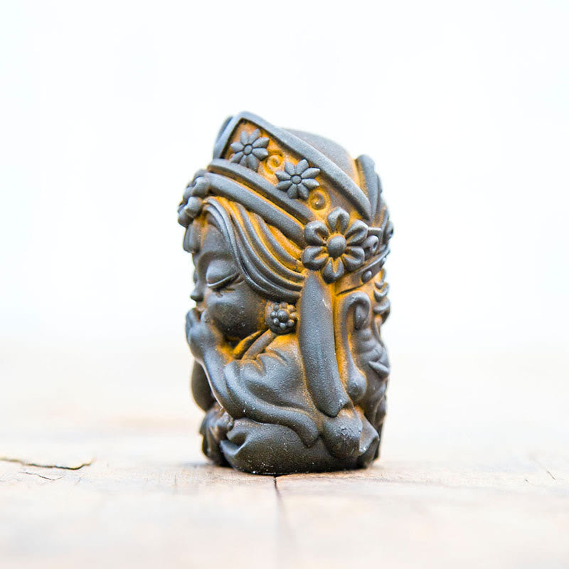 Buddha Stones Ręcznie Zakiram Żelazo Proszek Rdza Odlew Żywicy Statua Zen Dekoracja Domu - image 11