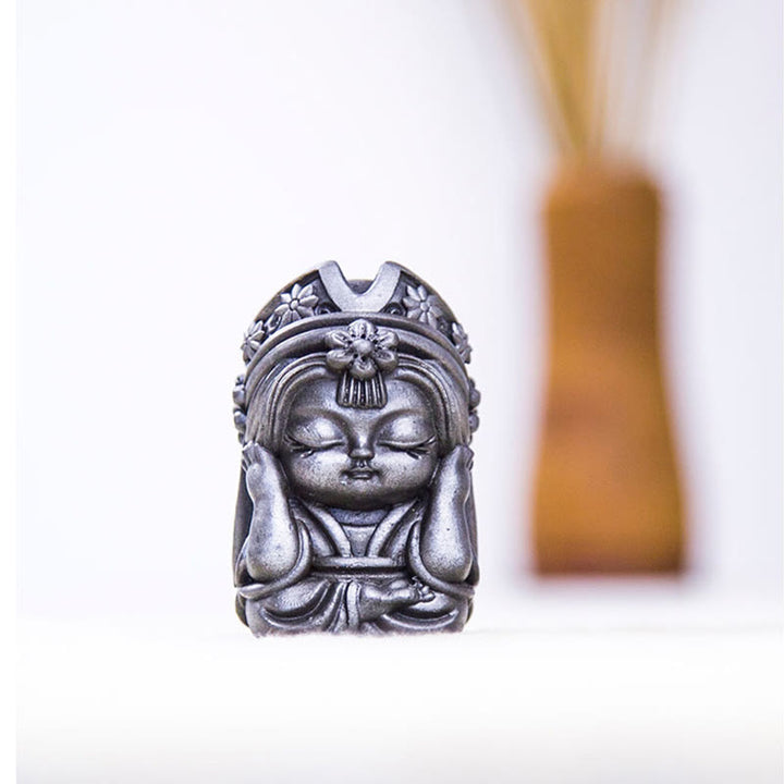 Buddha Stones Ręcznie Zakiram Żelazo Proszek Rdza Odlew Żywicy Statua Zen Dekoracja Domu - image 30