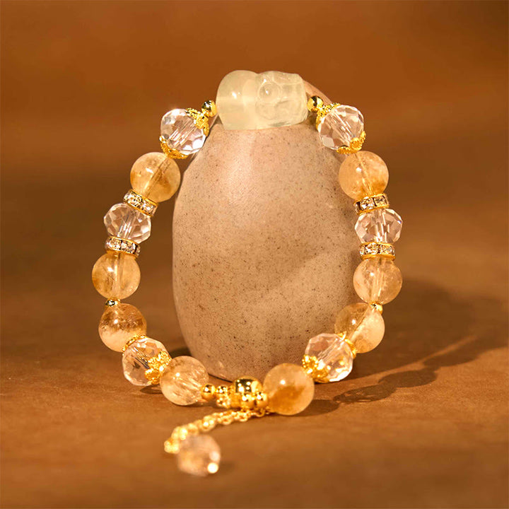 Bransoletka z naturalnego cytrynu PiXiu z Buddha Stones