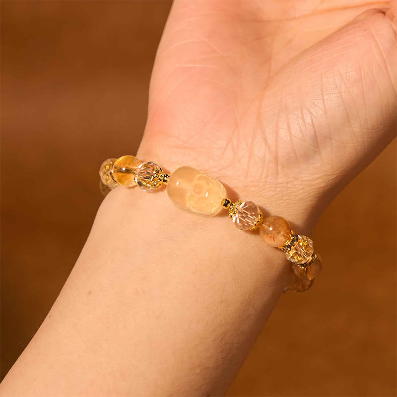 Bransoletka z naturalnego cytrynu PiXiu z Buddha Stones