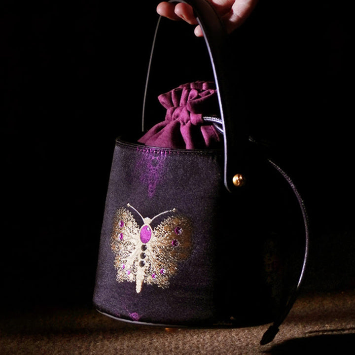 Torebka na ramię z brokatem Buddha Stones Butterfly Song Crossbody