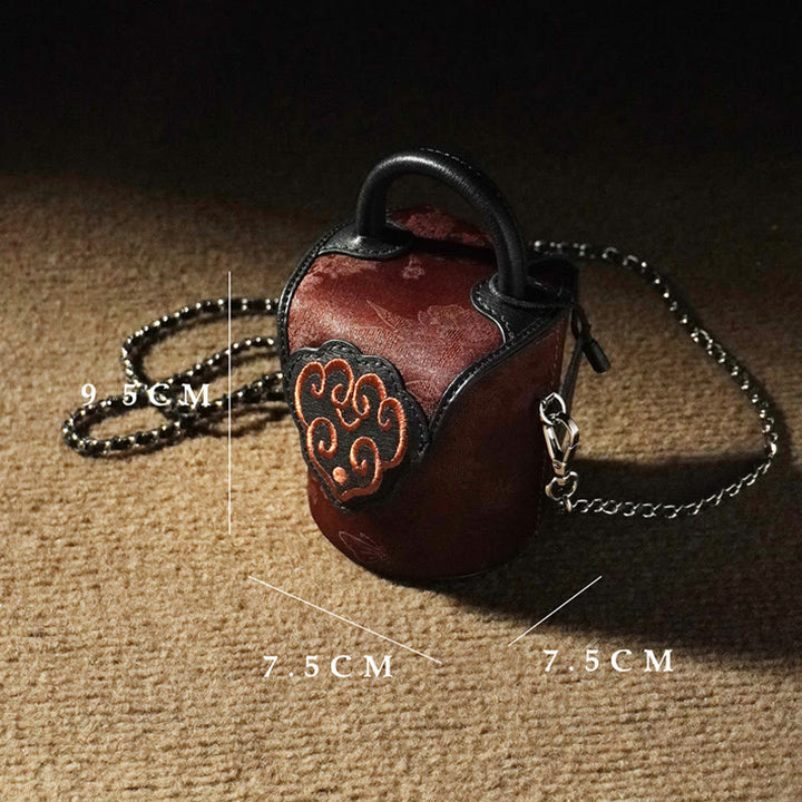 Buddha Stones , Pomyślne Chmury, Motyle, Kwiaty, Xiangyunsha, Jedwabna Torba Crossbody, Torebki Wiszące