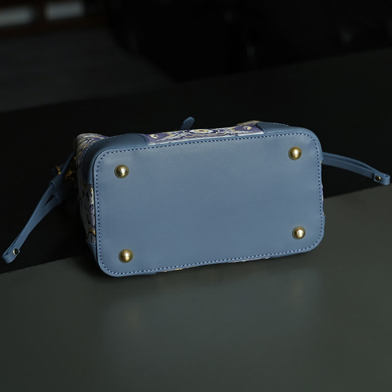 Buddha Stones Ręcznie robione Żuraw Jeleń Grawerowanie Spersonalizowana Piosenka Brokatowa Torba Crossbody Torebka Wisząca