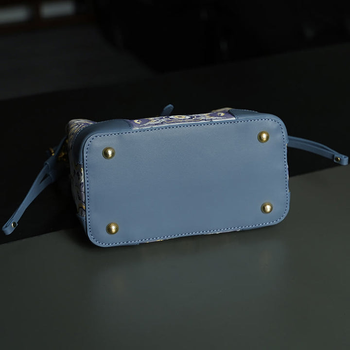 Buddha Stones Ręcznie robione Żuraw Jeleń Grawerowanie Spersonalizowana Piosenka Brokatowa Torba Crossbody Torebka Wisząca