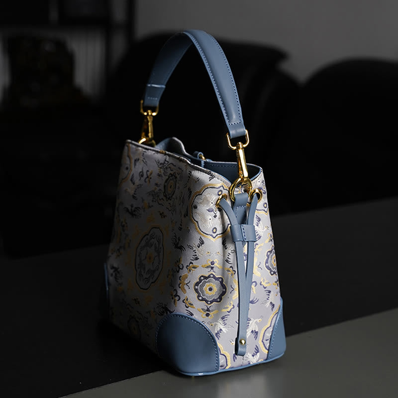 Buddha Stones Ręcznie robione Żuraw Jeleń Grawerowanie Spersonalizowana Piosenka Brokatowa Torba Crossbody Torebka Wisząca