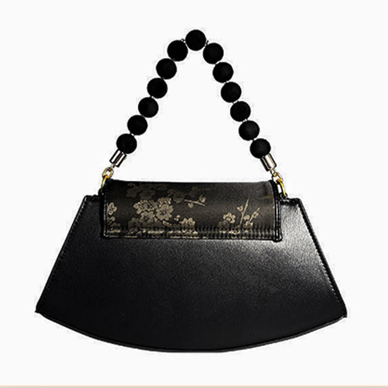 Buddha Stones Śliwkowy Bambusowy Łańcuch Koralikowy Xiangyunsha Jedwabna Torba Crossbody Torba Na Ramię