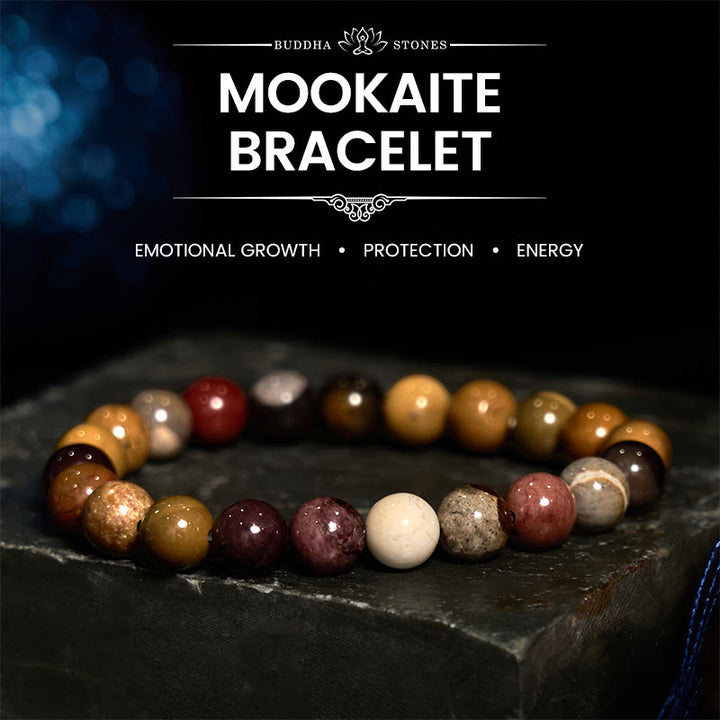 Bransoletka z Buddha Stones Mookaite do rozwoju emocjonalnego