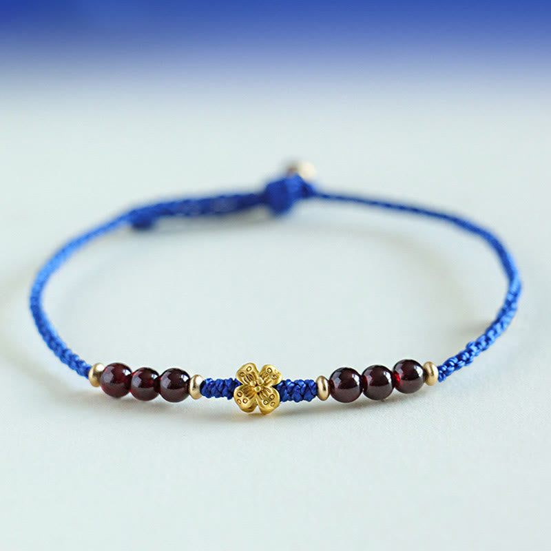 Buddha Stones Klein Blue String South Red Agat Garnet Copper Flower Power