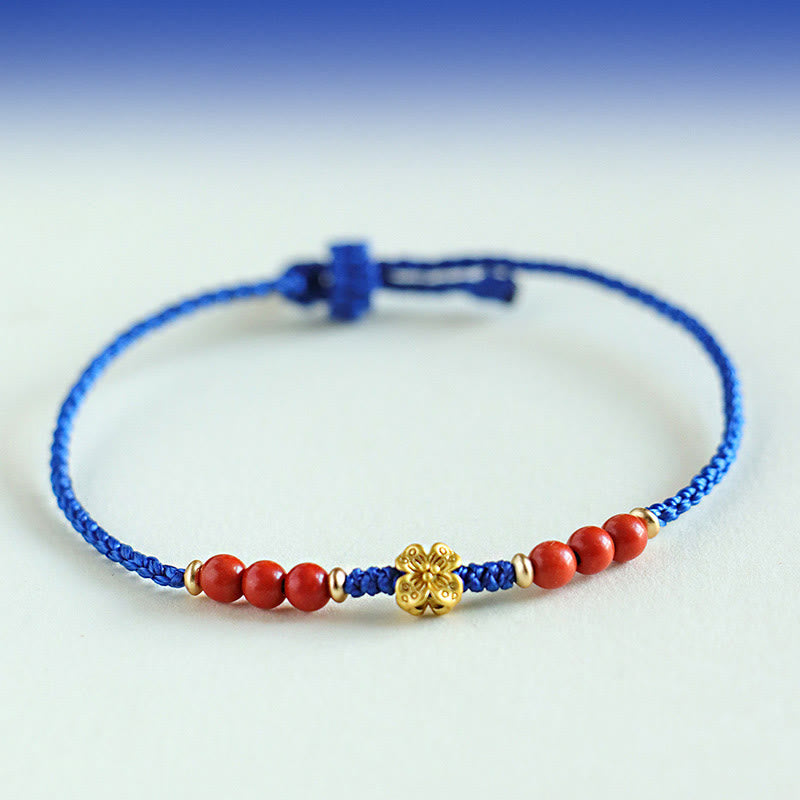 Buddha Stones Klein Blue String South Red Agat Garnet Copper Flower Power