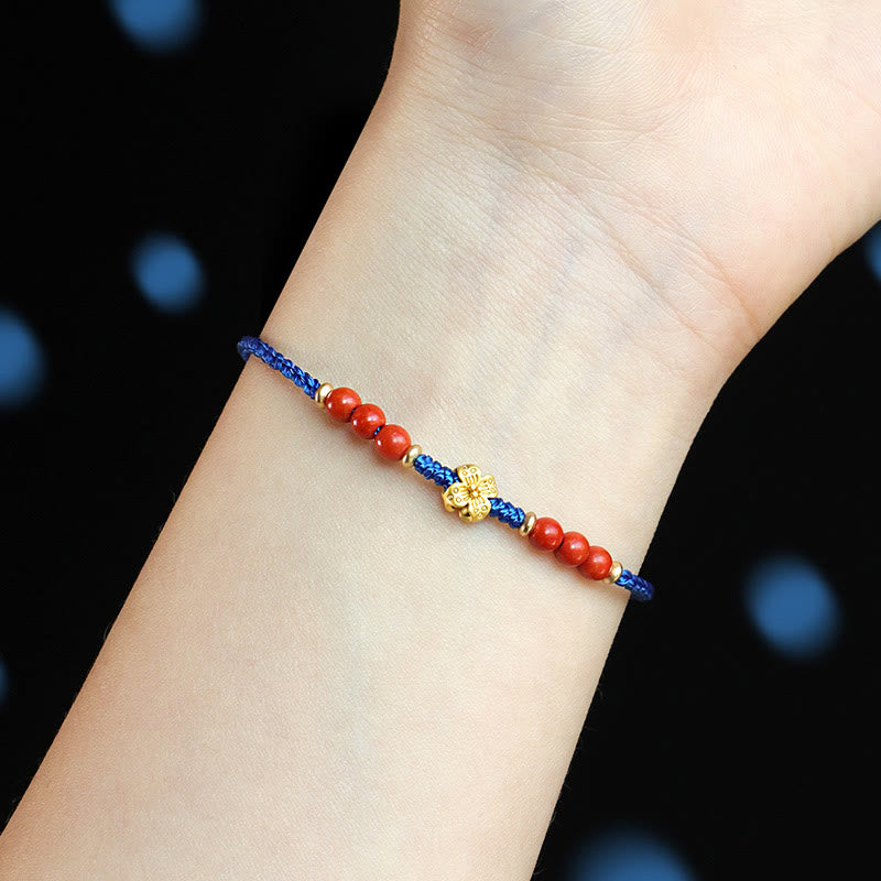 Buddha Stones Klein Blue String South Red Agat Garnet Copper Flower Power