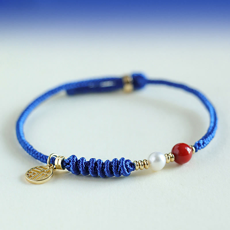 Bransoletka z Buddha Stones Klein Blue String z południowo-czerwonym agatem i granatem, niebieskim awenturynem, lazurytem, ​​lapis lazuli, miedzianym motylem Fu Character Positive - image 11
