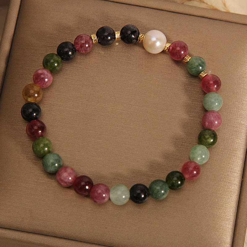 Bransoletka z Buddha Stones z turmalinem i mądrością