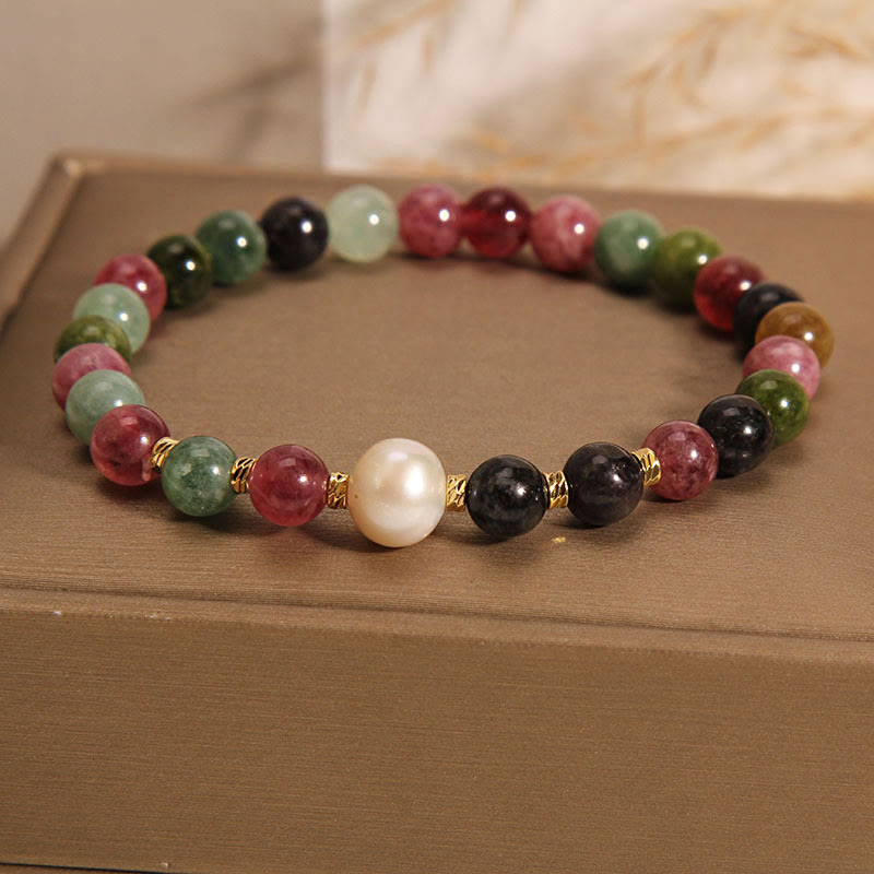 Bransoletka z Buddha Stones z turmalinem i mądrością