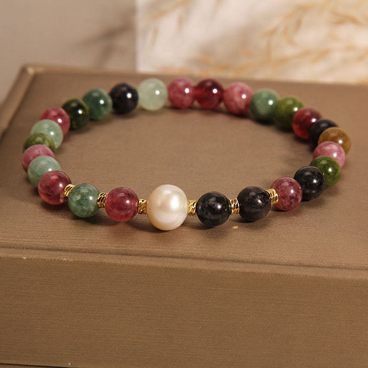 Bransoletka z Buddha Stones z turmalinem i mądrością