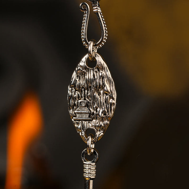 Buddha Stones 925 Srebro Sterling Tybetańskie Koło Modlitewne Om Mani Padme Hum Naszyjnik Mądrości Wisiorek - image 20