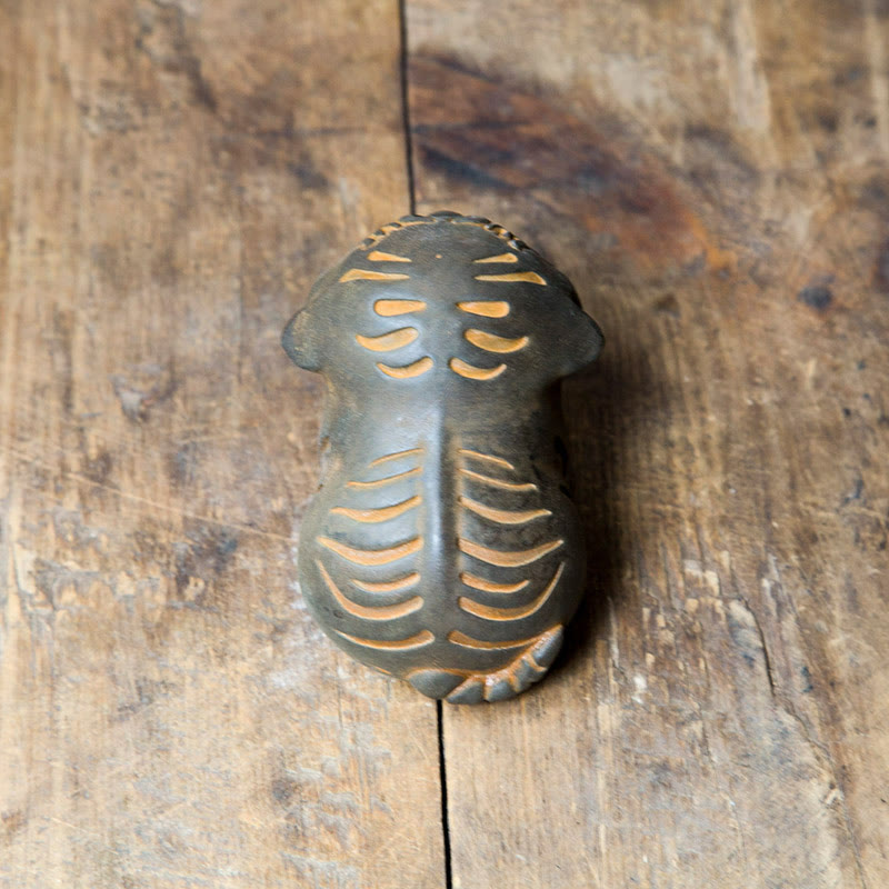 Buddha Stones Mini Uroczy Tygrys Żelazo Proszek Rdza Odlew Żywicy Statua Dekoracja Domu
