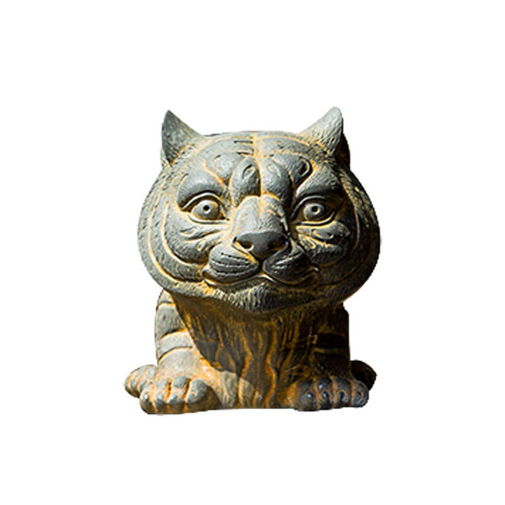 Buddha Stones ręcznie robione małe śliczne tygrysie żelazo proszek rdza odlew żywiczny statua dekoracja domu