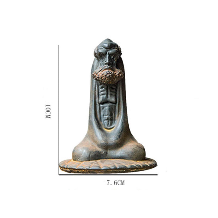 Buddha Stones Ręcznie Robione Bodhidharma Żelazo Proszek Rdza Odlew Żywicy Statua Dekoracja Domu