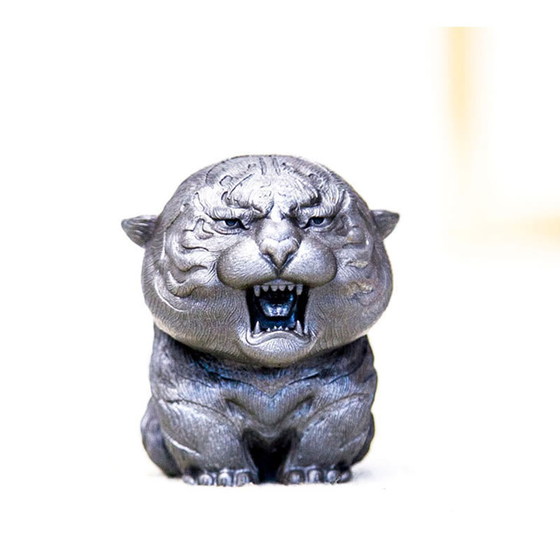 Buddha Stones ręcznie robione miniaturowe ryczące tygrysy żelazny proszek rdza odlew żywiczny dekoracja domu