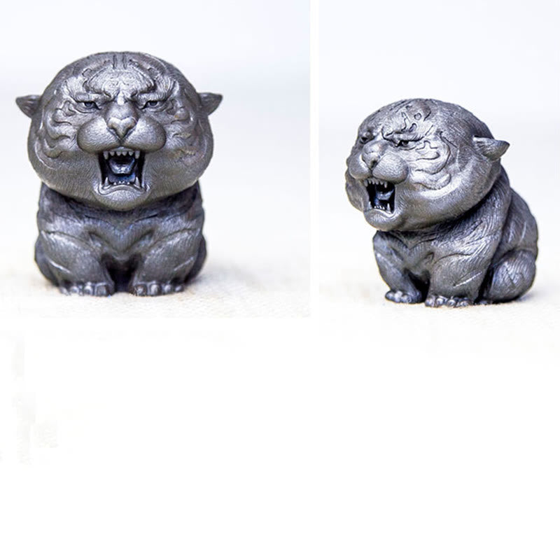 Buddha Stones ręcznie robione miniaturowe ryczące tygrysy żelazny proszek rdza odlew żywiczny dekoracja domu - image 29