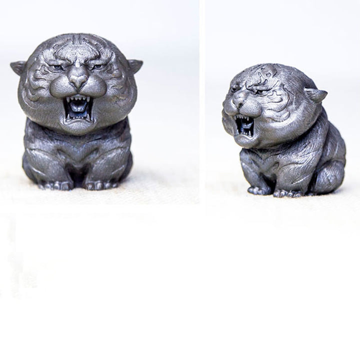 Buddha Stones ręcznie robione miniaturowe ryczące tygrysy żelazny proszek rdza odlew żywiczny dekoracja domu - image 29