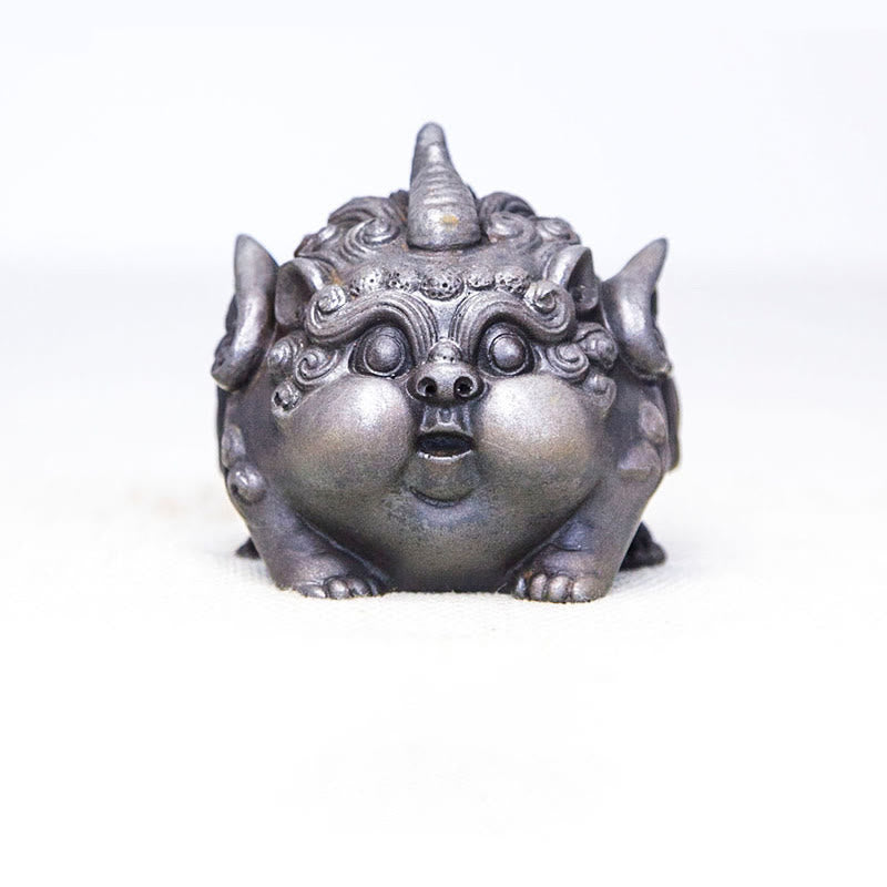 Buddha Stones Ręcznie Bogactwo PiXiu Żelazo Proszek Rdza Odlew Żywicy Statua Dekoracja Domu