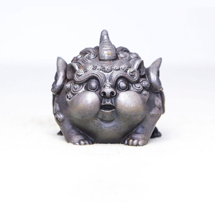 Buddha Stones Ręcznie Bogactwo PiXiu Żelazo Proszek Rdza Odlew Żywicy Statua Dekoracja Domu