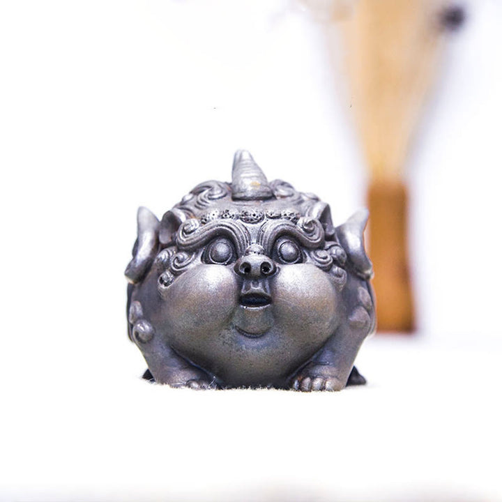 Buddha Stones Ręcznie Bogactwo PiXiu Żelazo Proszek Rdza Odlew Żywicy Statua Dekoracja Domu