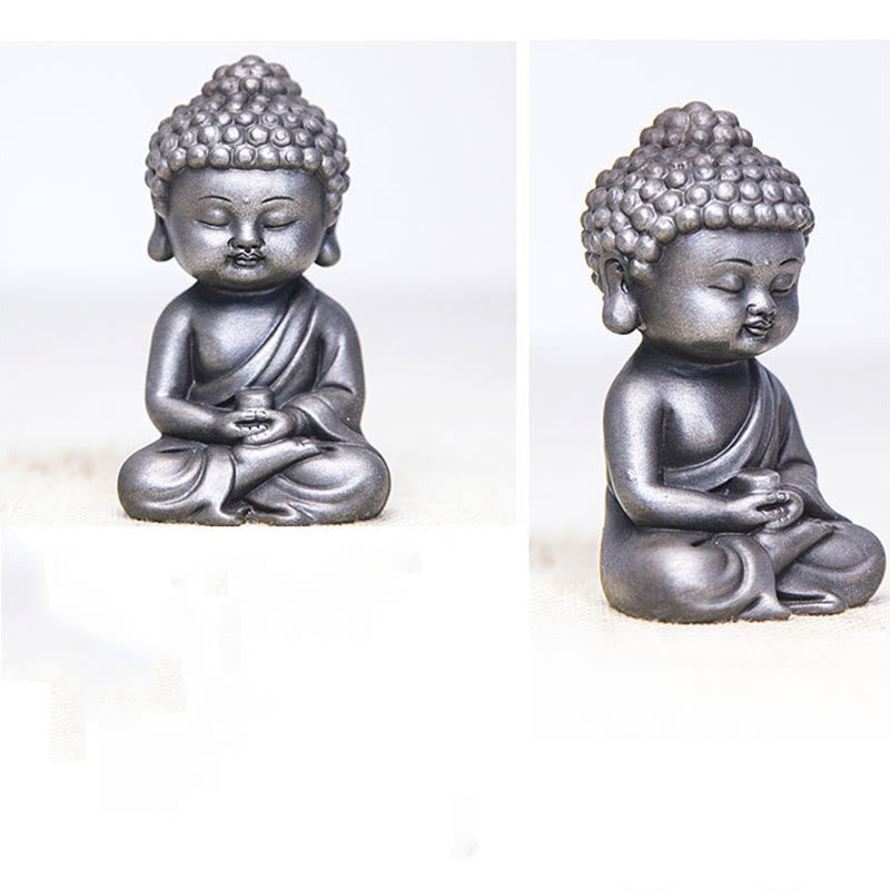 Buddha Stones ręcznie Ksitigarbha Kwan Yin Guanyin Avalokitesvara Tathagata proszek żelaza rdza obsada posąg z żywicy dekoracja wnętrz - image 32