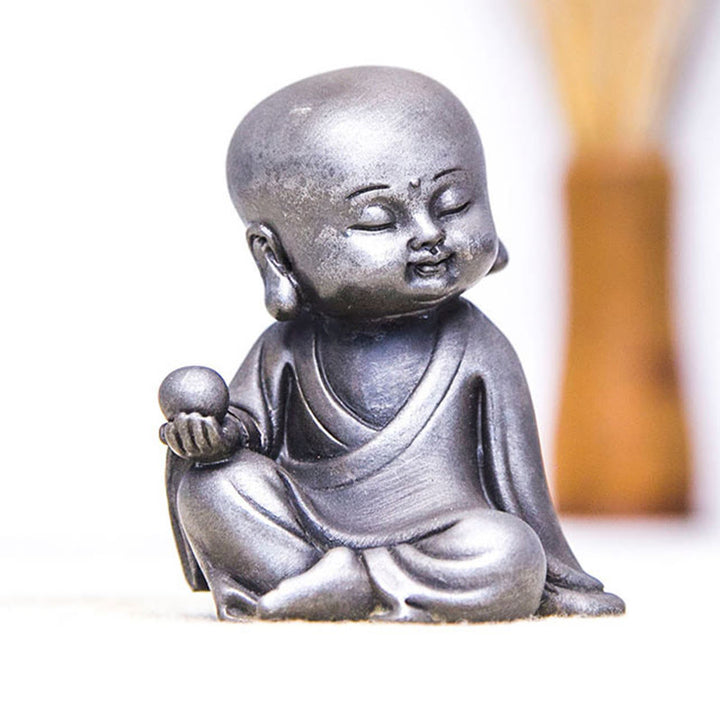 Buddha Stones ręcznie Ksitigarbha Kwan Yin Guanyin Avalokitesvara Tathagata proszek żelaza rdza obsada posąg z żywicy dekoracja wnętrz - image 21