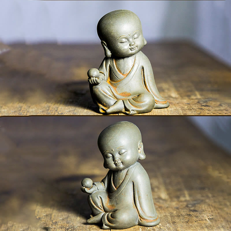 Buddha Stones ręcznie Ksitigarbha Kwan Yin Guanyin Avalokitesvara Tathagata proszek żelaza rdza obsada posąg z żywicy dekoracja wnętrz - image 4
