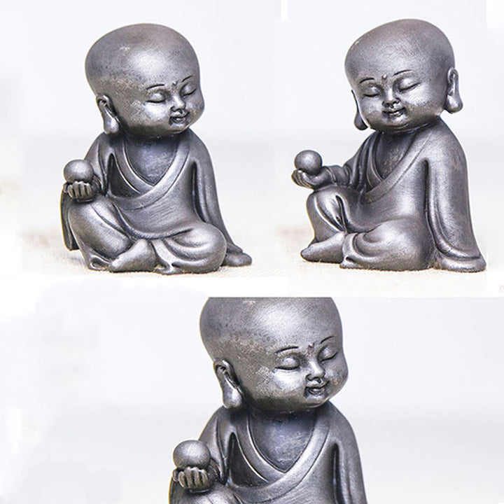 Buddha Stones ręcznie Ksitigarbha Kwan Yin Guanyin Avalokitesvara Tathagata proszek żelaza rdza obsada posąg z żywicy dekoracja wnętrz - image 23