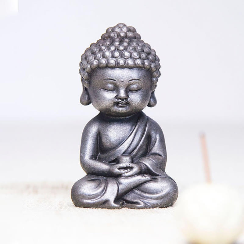 Buddha Stones ręcznie Ksitigarbha Kwan Yin Guanyin Avalokitesvara Tathagata proszek żelaza rdza obsada posąg z żywicy dekoracja wnętrz - image 31