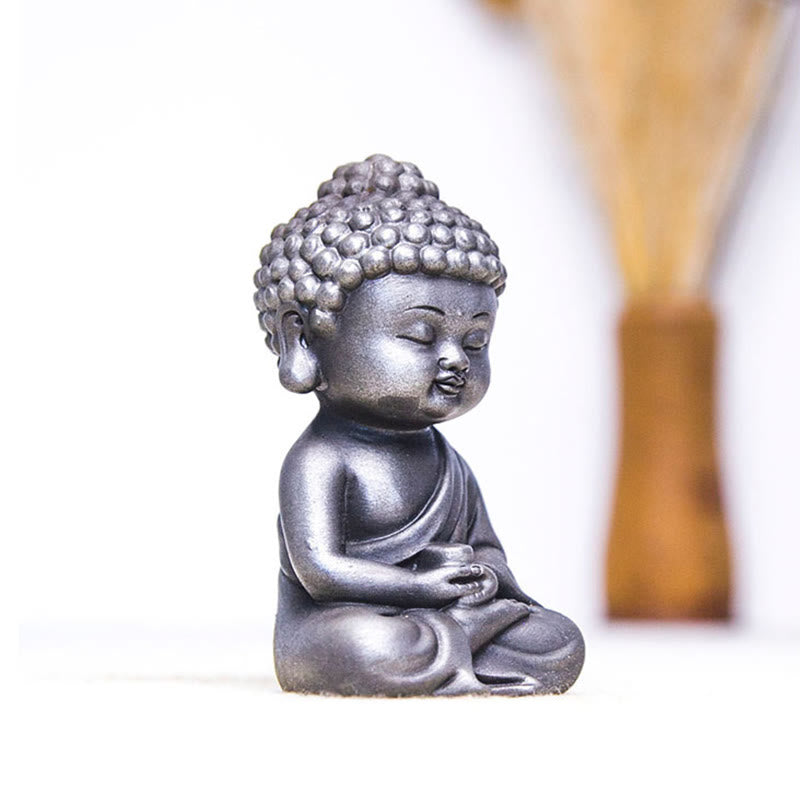 Buddha Stones ręcznie Ksitigarbha Kwan Yin Guanyin Avalokitesvara Tathagata proszek żelaza rdza obsada posąg z żywicy dekoracja wnętrz - image 30