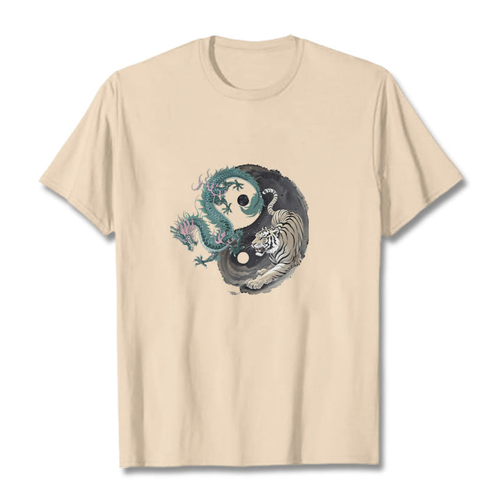 Koszulka z bawełny Buddha Stones Tiger Dragon Yin Yang - For - 2XL - image 8