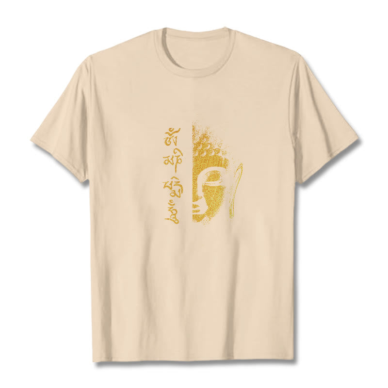 Buddha Stones koszulka ze złotym Buddą i kamieniami Buddy Om Mani Padme Hum - For - 2XL - image 9