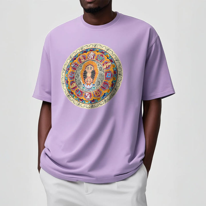 Buddha Stones Dorje Vajra Mandala Budda Bawełniana koszulka T-shirt - image 15