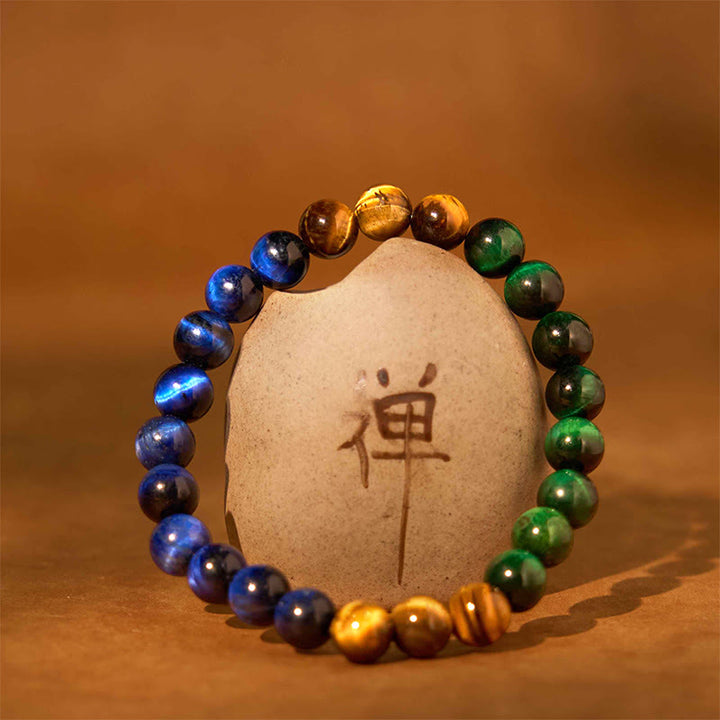 Różnorodne Buddha Stones z tygrysim okiem dodające pewności siebie